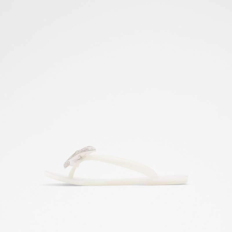 Women's Aldo Kimruska Flat Sandals White | 6819-WYEMI