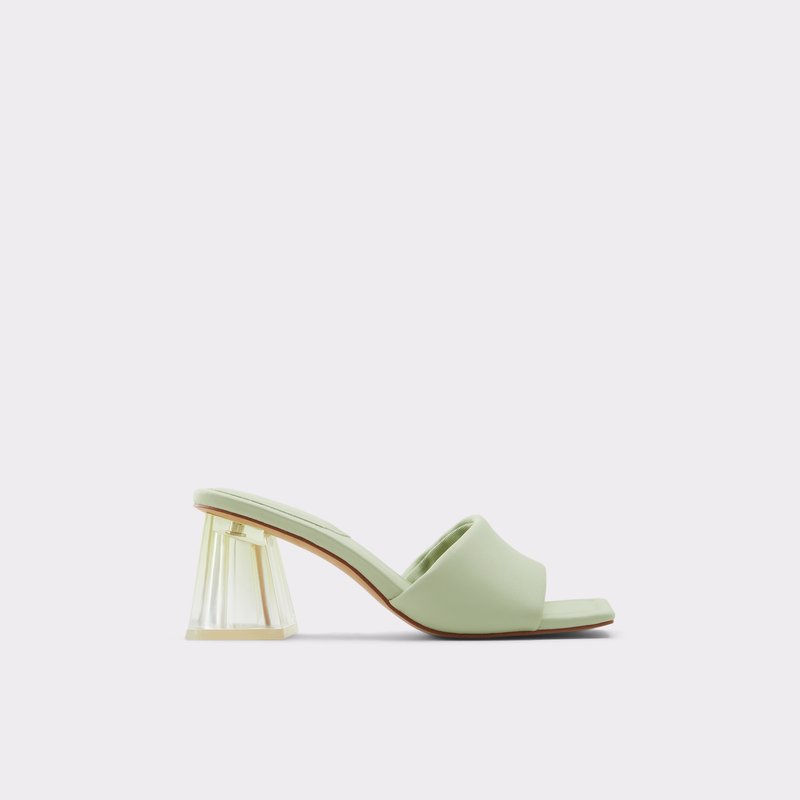 Women\'s Aldo Kylah Block Heels Light Green | 8520-CKQSL
