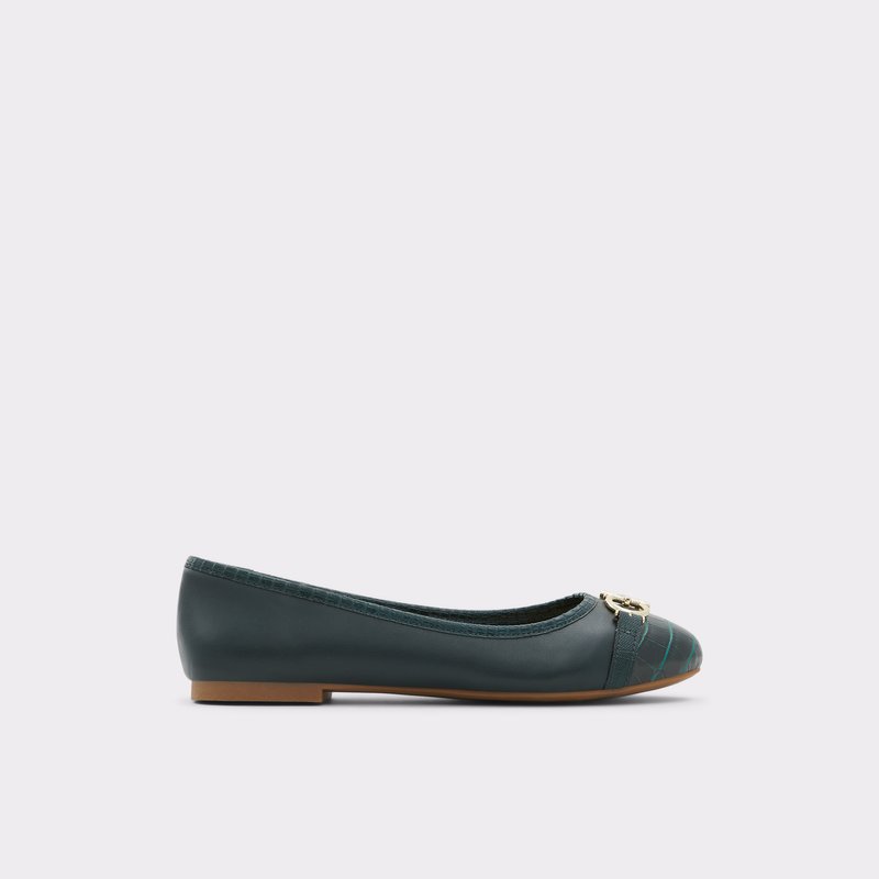 Women\'s Aldo Laabelle Ballerinas Dark Green | 1527-ZPTNG