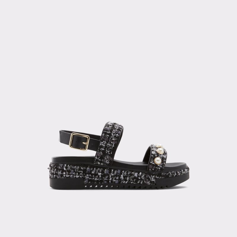 Women\'s Aldo Lapalma Platform Sandals Black | 4653-QVNWY