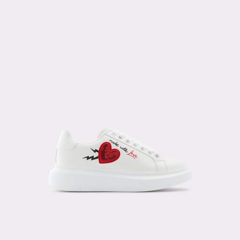 Women\'s Aldo Larealin Low Sneakers White | 6794-ZAFLN
