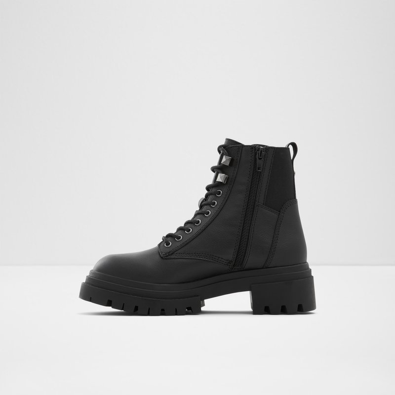 Women's Aldo Leap Combat Boots Black | 7685-AVPMO