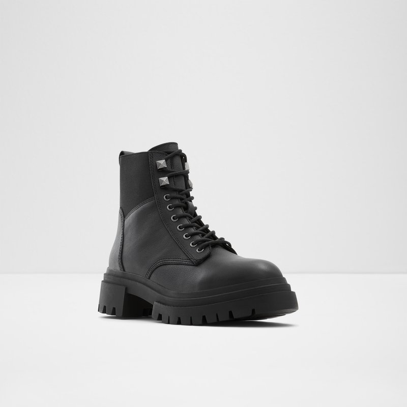 Women's Aldo Leap Combat Boots Black | 7685-AVPMO