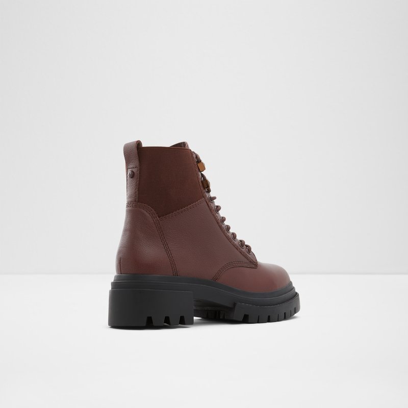 Women's Aldo Leap Combat Boots Brown | 0762-ZKATE