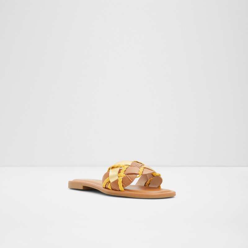 Women's Aldo Lothelalian Flat Sandals Brown | 2963-FBVRX