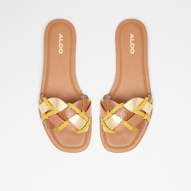 Women's Aldo Lothelalian Flat Sandals Brown | 2963-FBVRX