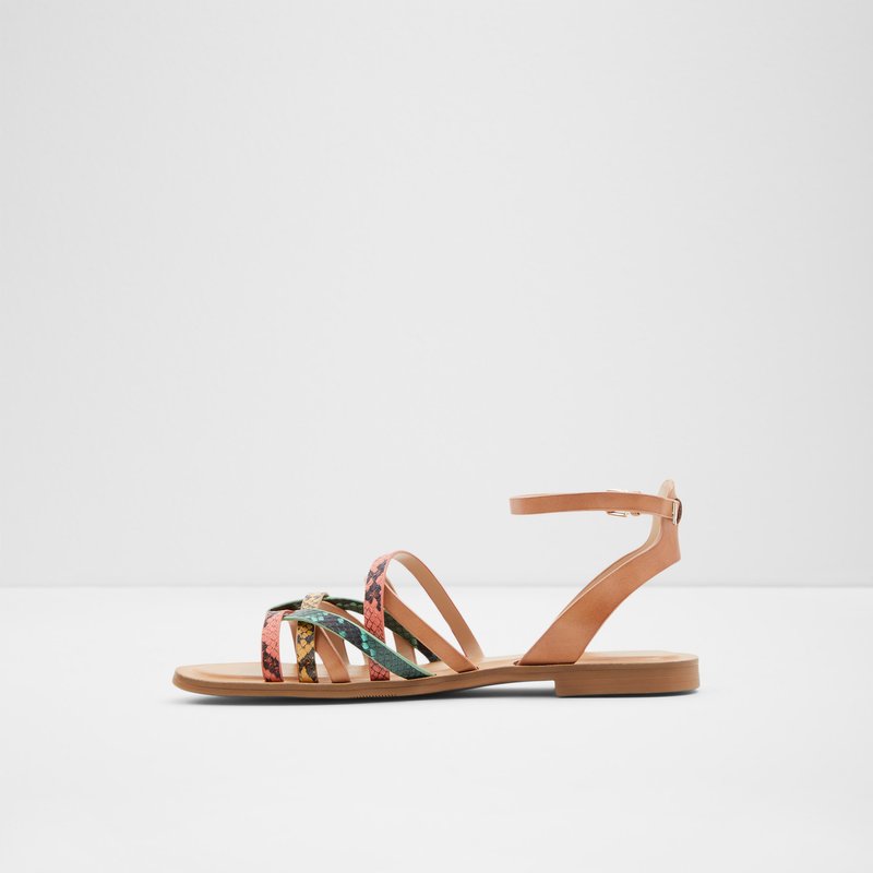 Women's Aldo Lucca Flat Sandals Orange | 5193-IULFB