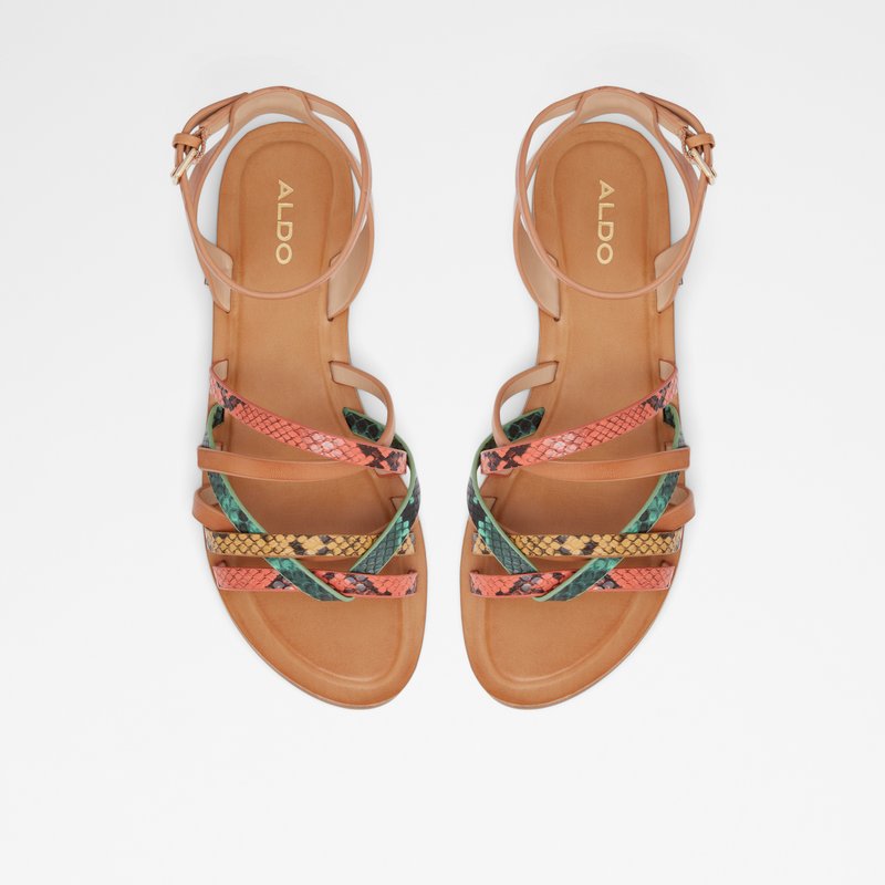 Women's Aldo Lucca Flat Sandals Orange | 5193-IULFB