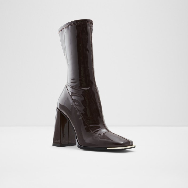 Women's Aldo Metro Sock Boots Brown | 0947-TPDJR