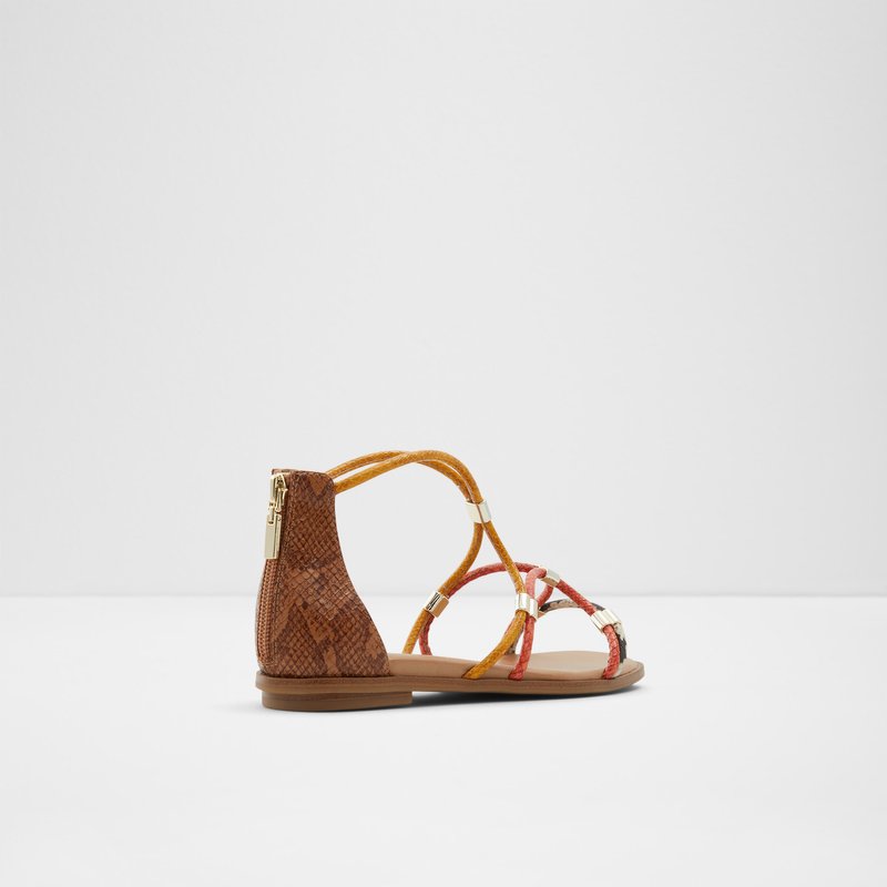 Women's Aldo Oceriwenflex Flat Sandals Brown | 5192-DMVKB