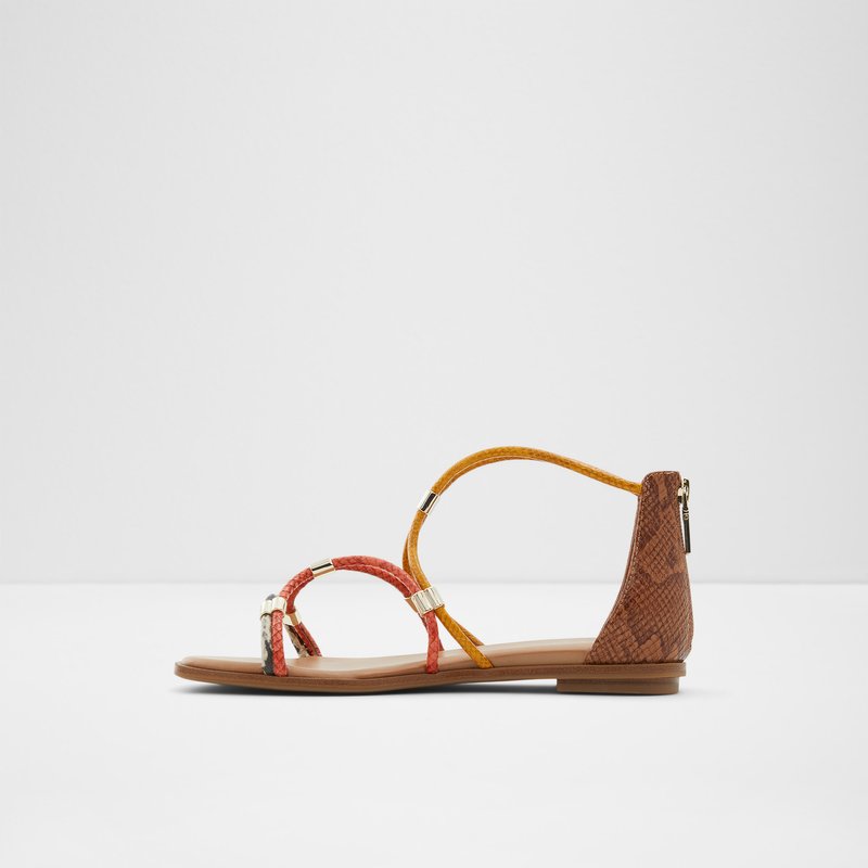 Women's Aldo Oceriwenflex Flat Sandals Brown | 5192-DMVKB