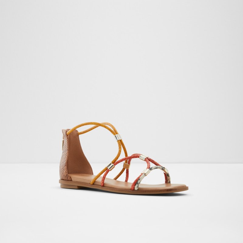 Women's Aldo Oceriwenflex Flat Sandals Brown | 5192-DMVKB