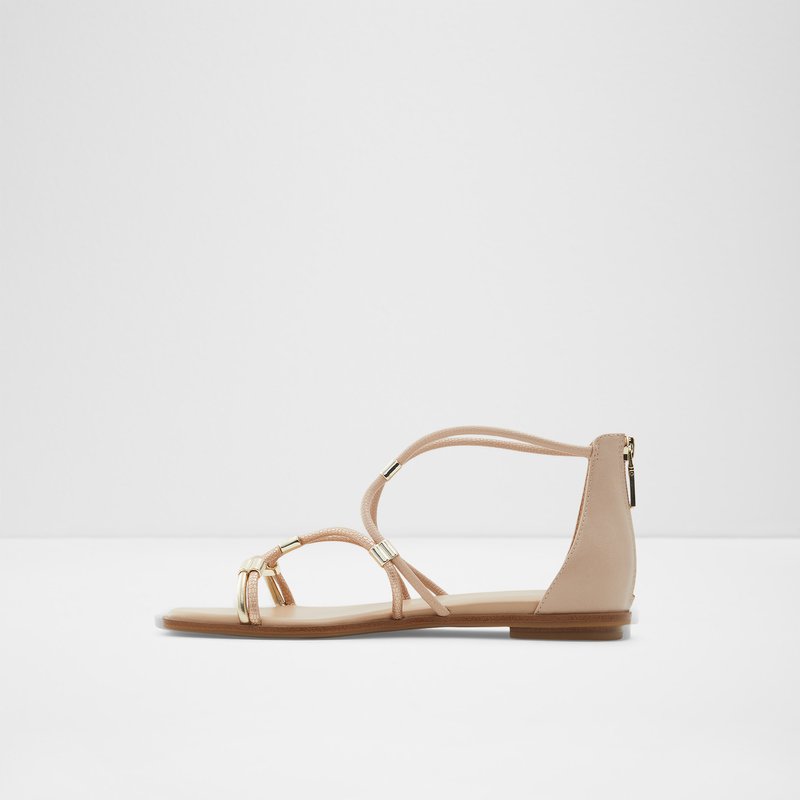 Women's Aldo Oceriwenflex Flat Sandals Champagne | 8695-IXFGS