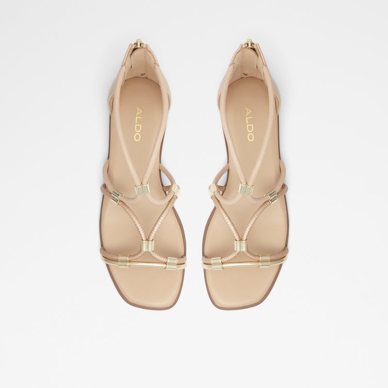 Women's Aldo Oceriwenflex Flat Sandals Champagne | 8695-IXFGS