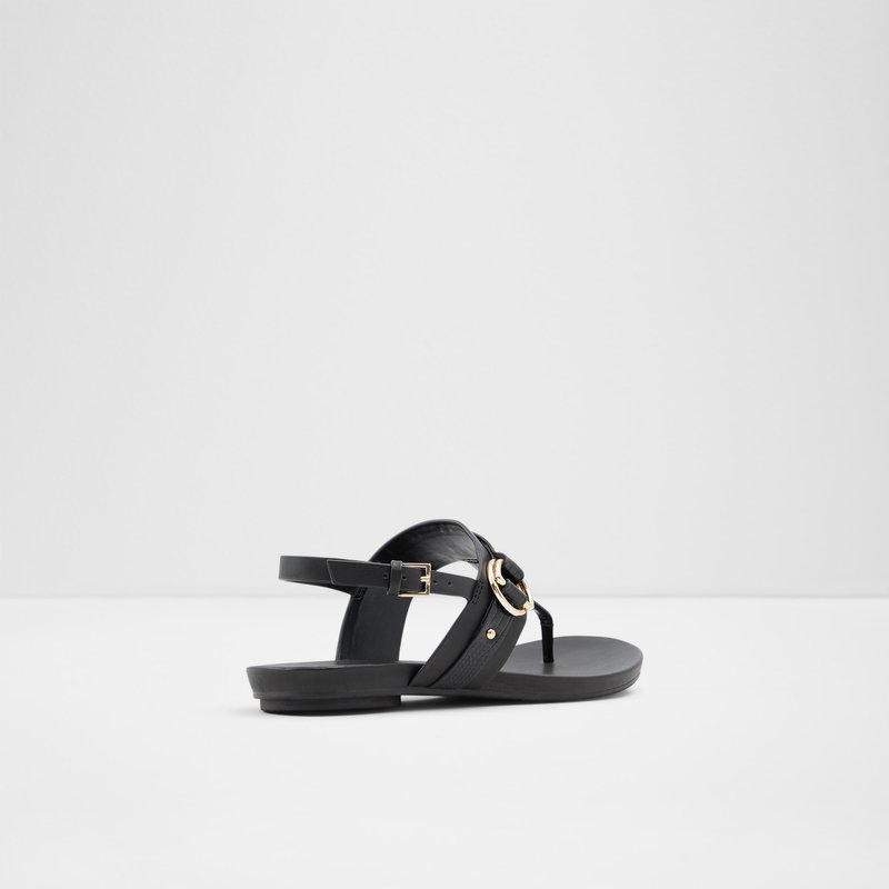 Women's Aldo Pandra Flat Sandals Black | 1504-YGWCQ