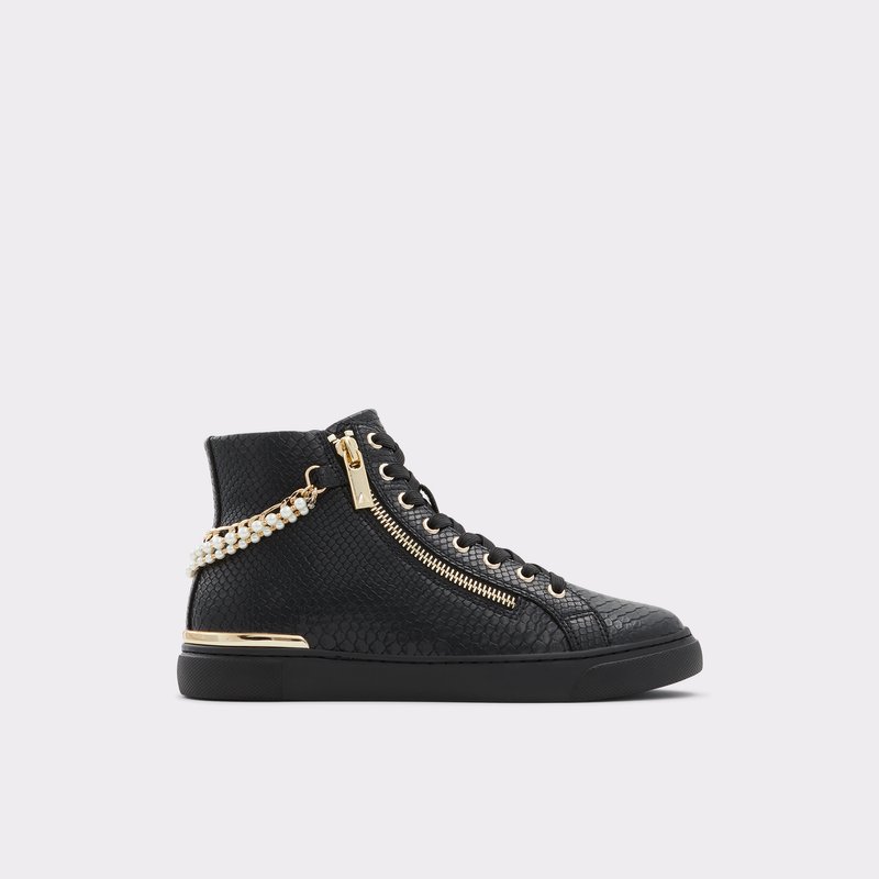 Women\'s Aldo Perola Lace Up Sneakers Black | 7213-UBYWQ