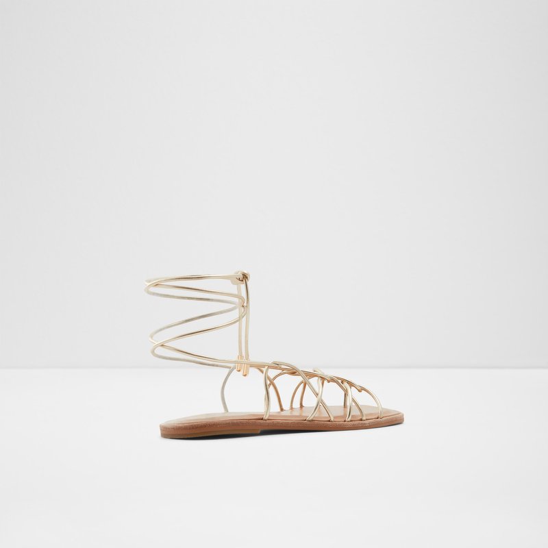 Women's Aldo Posey Flat Sandals Champagne | 8974-BNXTU