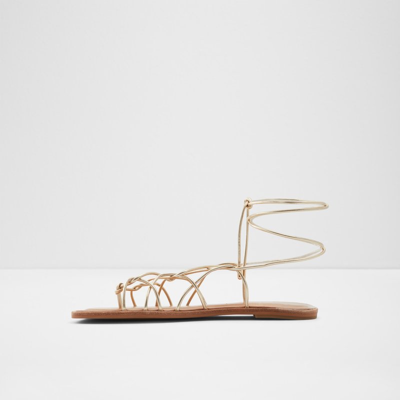 Women's Aldo Posey Flat Sandals Champagne | 8974-BNXTU