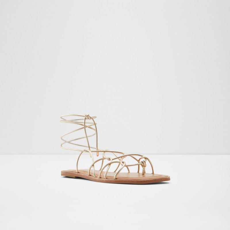 Women's Aldo Posey Flat Sandals Champagne | 8974-BNXTU
