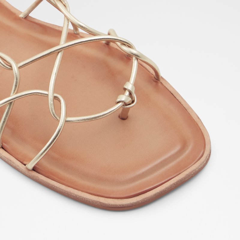 Women's Aldo Posey Flat Sandals Champagne | 8974-BNXTU