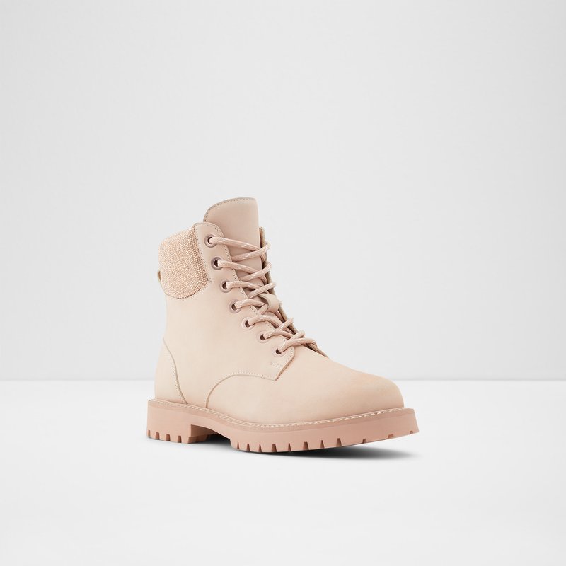 Women's Aldo Prae Combat Boots Bone | 7648-ZMWDV