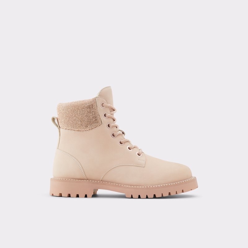 Women\'s Aldo Prae Combat Boots Bone | 7648-ZMWDV