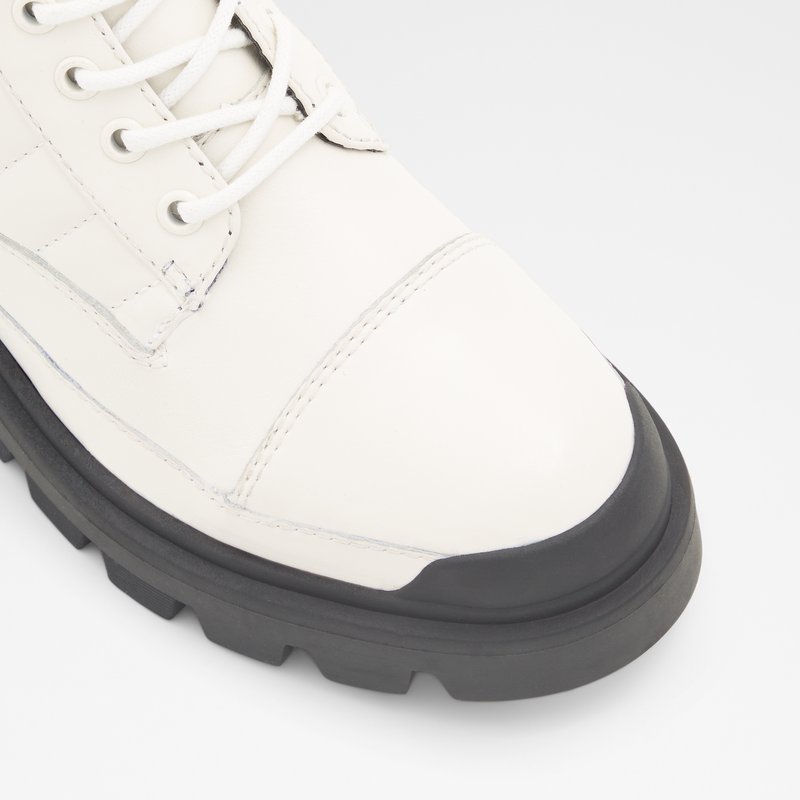 Women's Aldo Quilt Combat Boots White | 1497-ZIJMX