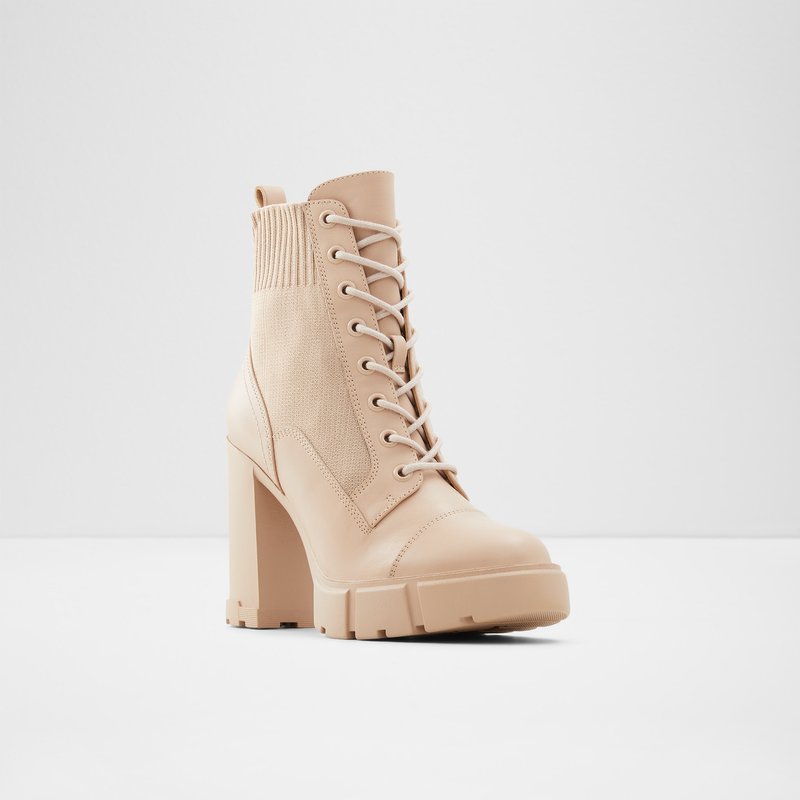 Women's Aldo Rebel Combat Boots Bone | 4287-VHDWE