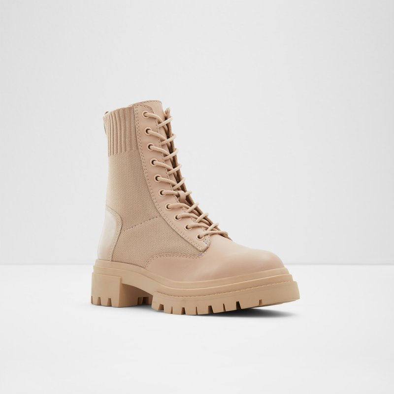 Women's Aldo Reflow Combat Boots Bone | 7806-PTKNH