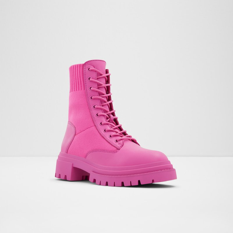 Women's Aldo Reflow Combat Boots Fuchsia | 9364-UHQFL