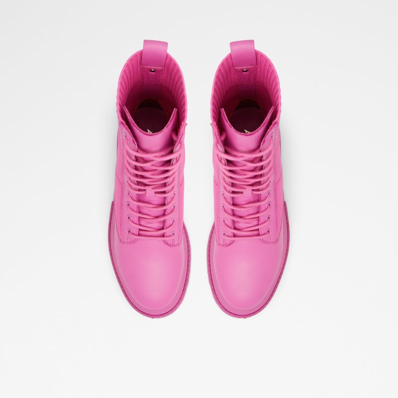 Women's Aldo Reflow Combat Boots Fuchsia | 9364-UHQFL