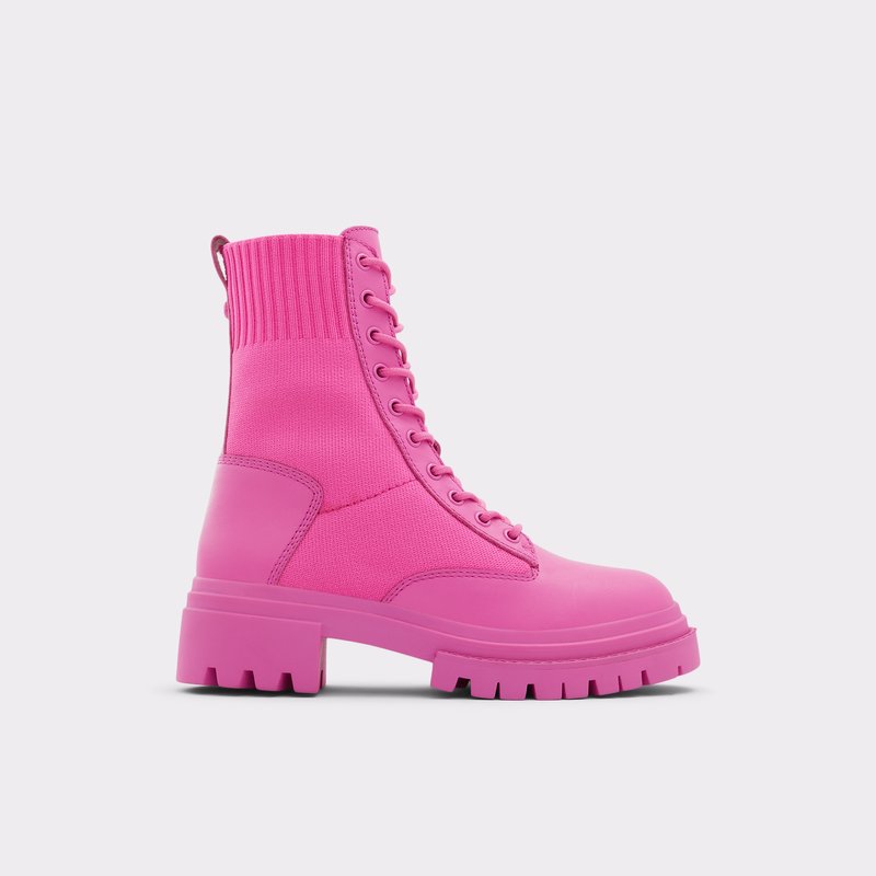 Women\'s Aldo Reflow Combat Boots Fuchsia | 9364-UHQFL