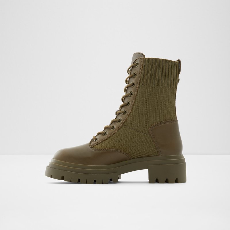 Women's Aldo Reflow-w Combat Boots Khaki | 8096-SJYEQ