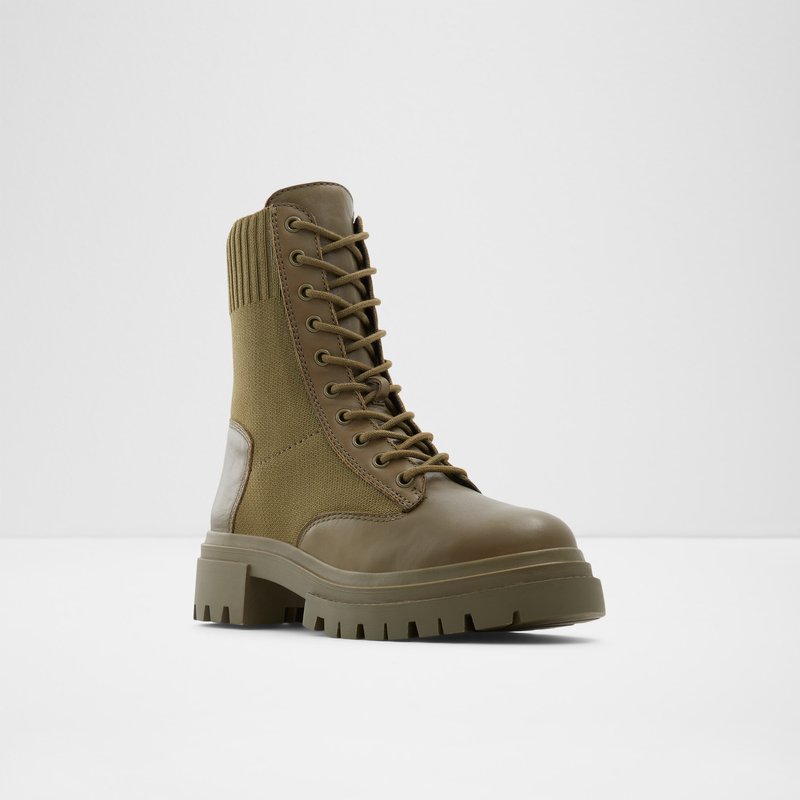 Women's Aldo Reflow-w Combat Boots Khaki | 8096-SJYEQ