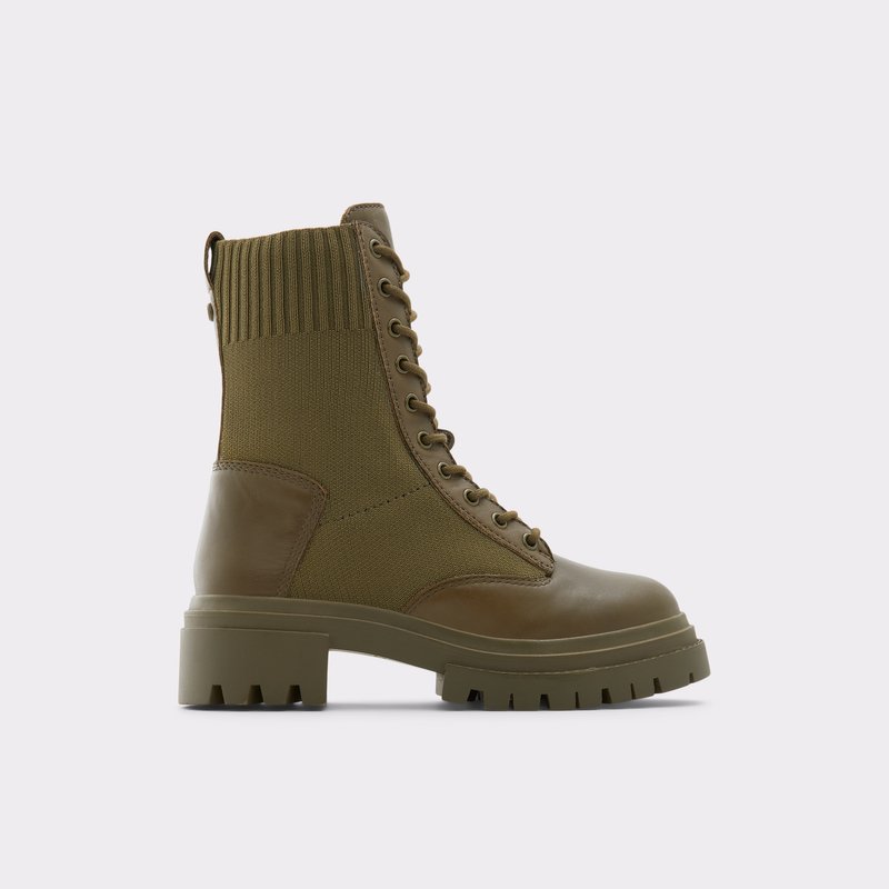 Women\'s Aldo Reflow-w Combat Boots Khaki | 8096-SJYEQ