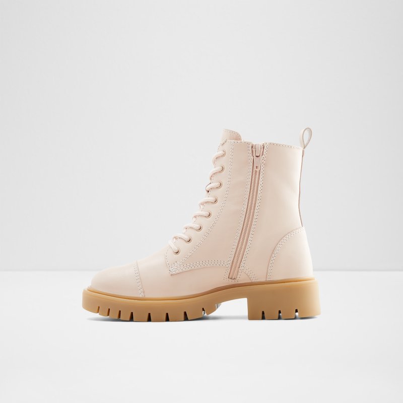 Women's Aldo Reilly Combat Boots Beige | 5763-OSCMF