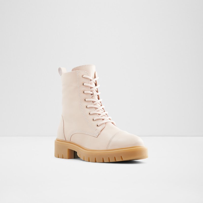 Women's Aldo Reilly Combat Boots Beige | 5763-OSCMF