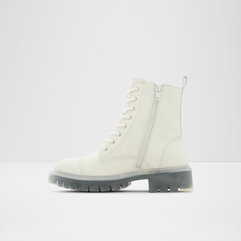 Women's Aldo Reilly Combat Boots White | 5143-QPHNW