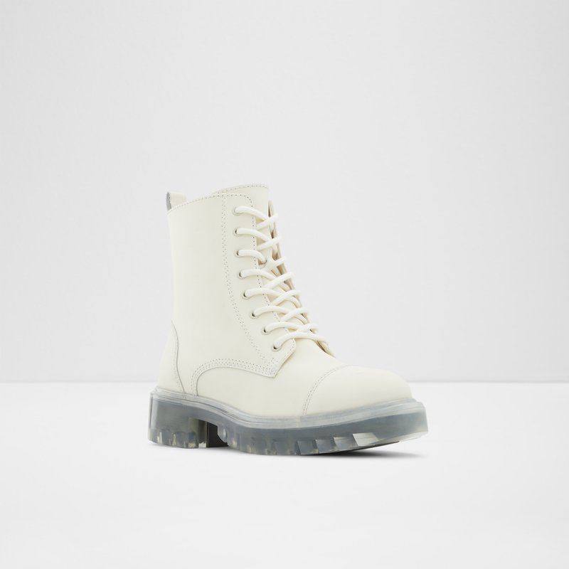 Women's Aldo Reilly Combat Boots White | 5143-QPHNW