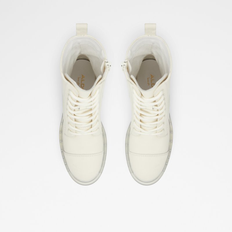 Women's Aldo Reilly Combat Boots White | 5143-QPHNW