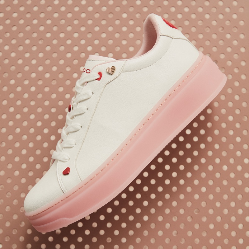 Women's Aldo Rosecloud Lace Up Sneakers White | 0964-KZFWS