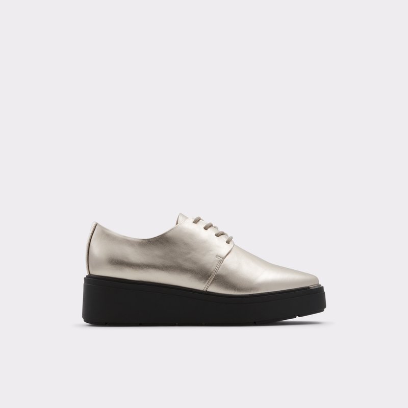 Women\'s Aldo Severradia Oxfords Silver | 4287-BQCVM
