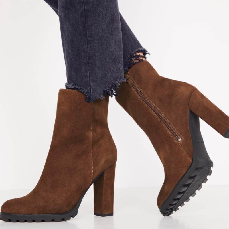 Women's Aldo Tealith Ankle Boots Brown | 7126-QSJTO