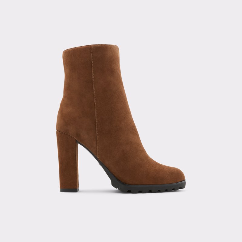 Women\'s Aldo Tealith Ankle Boots Brown | 7126-QSJTO