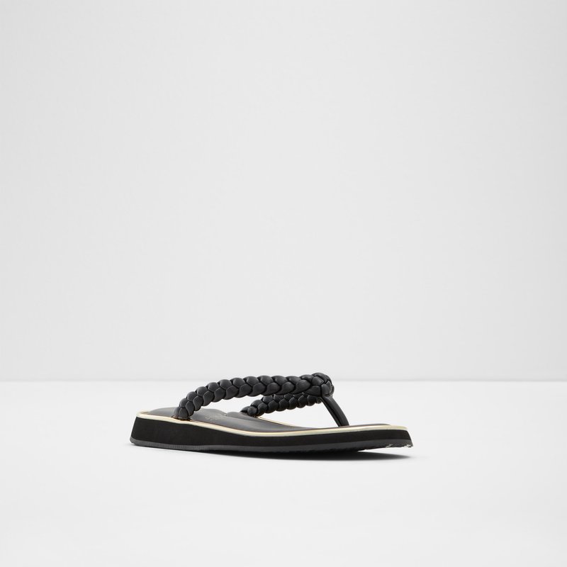 Women's Aldo Thiratha Flat Sandals Black | 4053-ZSRMU