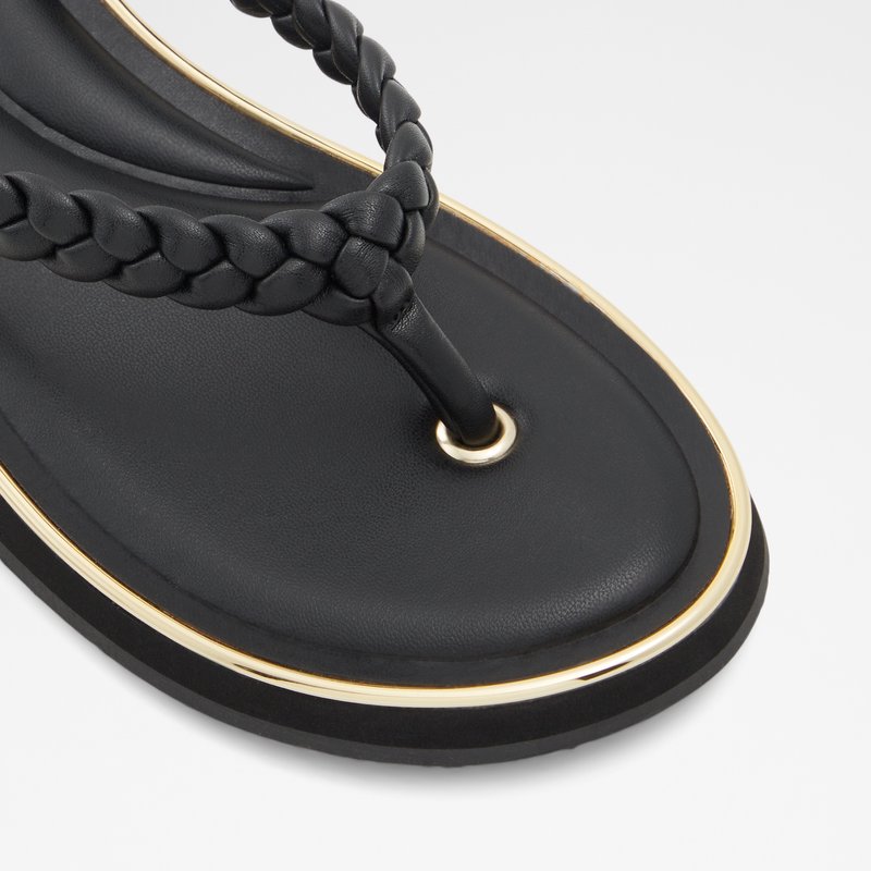 Women's Aldo Thiratha Flat Sandals Black | 4053-ZSRMU