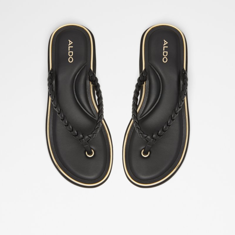 Women's Aldo Thiratha Flat Sandals Black | 4053-ZSRMU
