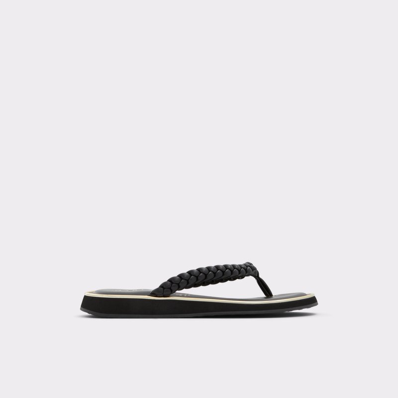 Women\'s Aldo Thiratha Flat Sandals Black | 4053-ZSRMU
