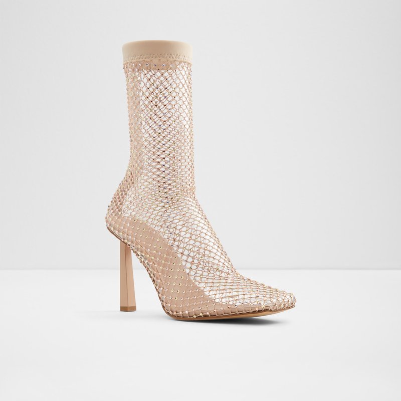 Women's Aldo Tissuri Sock Boots Bone | 8456-AJNWC