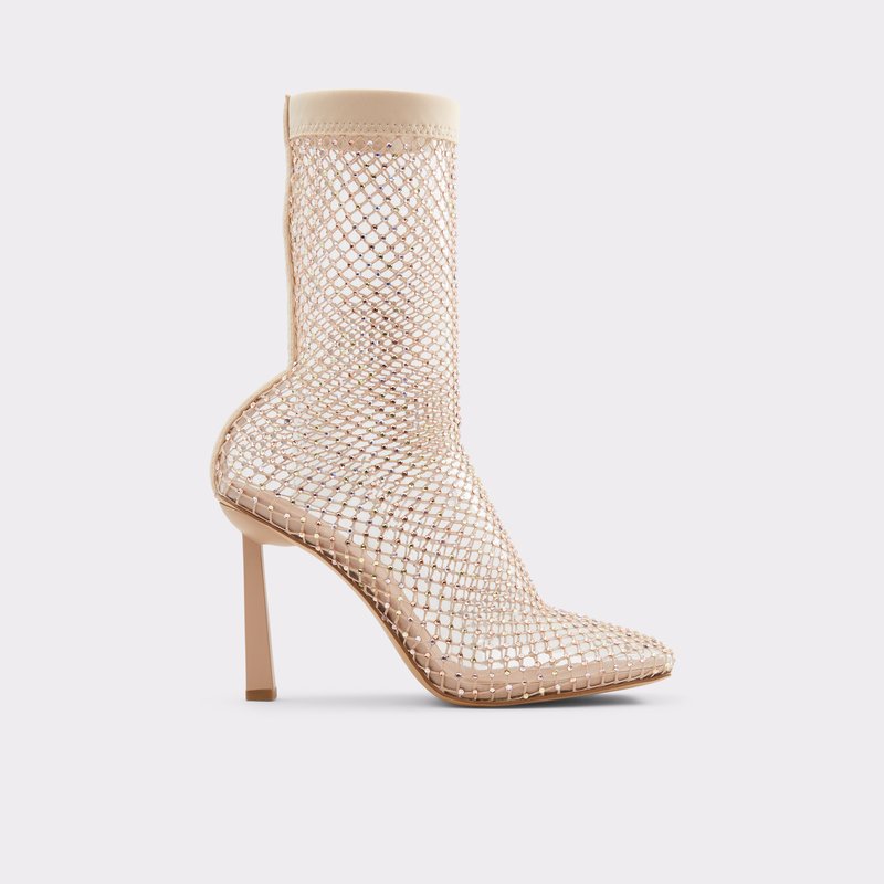 Women\'s Aldo Tissuri Sock Boots Bone | 8456-AJNWC